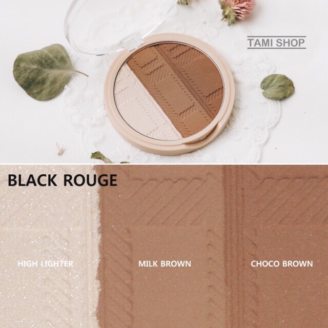 Phấn Highlight Và Tạo Khối BLACK ROUGE UP AND DOWN TRIPLE CONTOURING | BigBuy360 - bigbuy360.vn