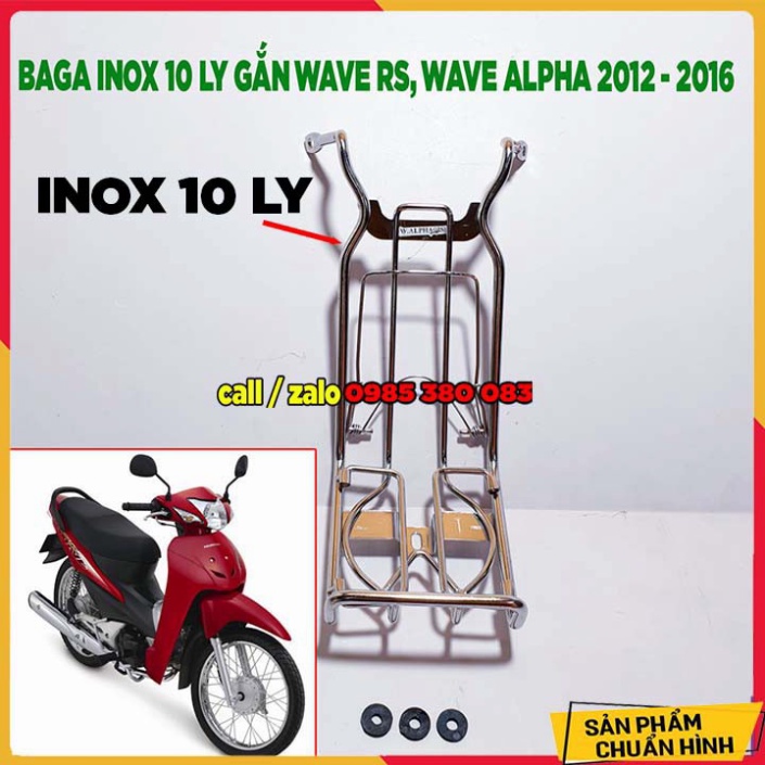 ✅ BAGA INOX 10 LY KO RỈ AB 17 - AB 20 / EXCITER 135 - 150 /WINNER X / WINNER V1 / WAVE A 17 - 20 / WAVE RS ✅ Ảnh thật Sp