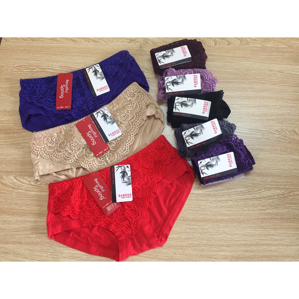 (Hộp 10 chiếc) QUẦN LÓT PHỐI REN BAMBO SEXY CỰC ĐỆP, mã 5666, Hàng loại 1 Đẹp (Ảnh thật)
