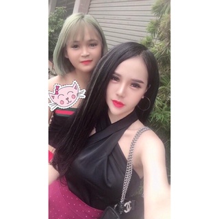 áo lụa cổ lọ xoắn ngực