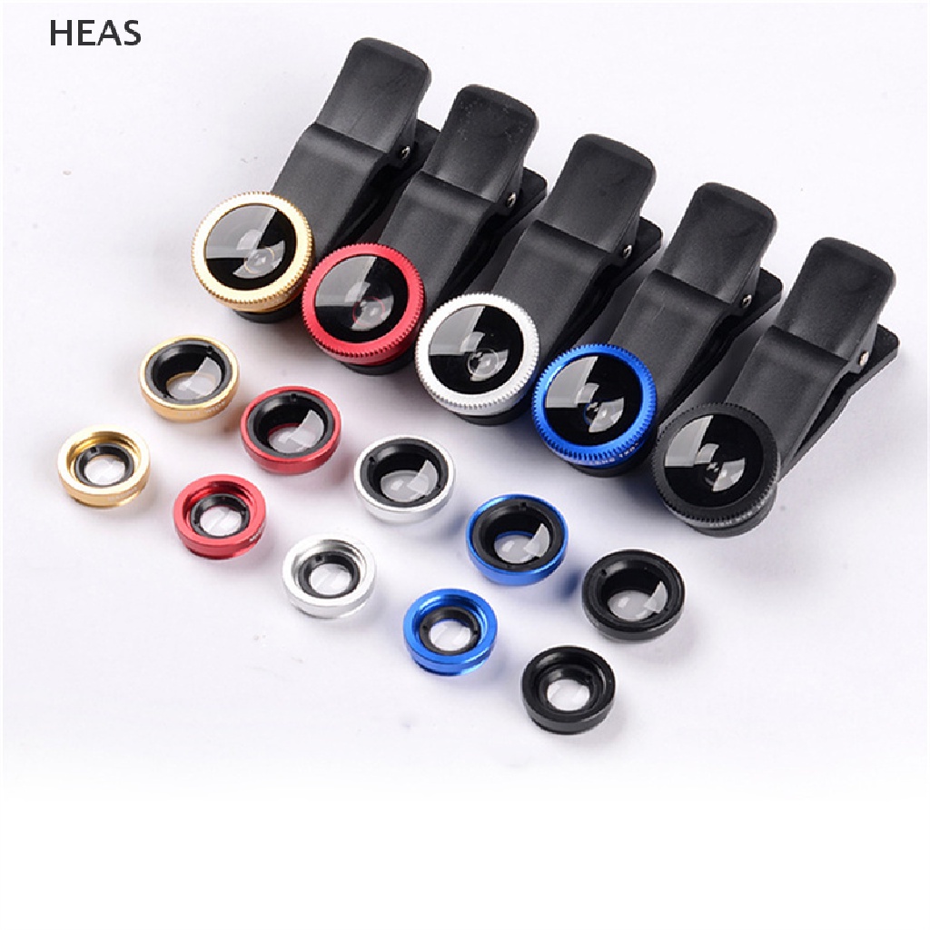 Bộ ống kính camera mắt cá góc rộng với kẹp cho điện thoại di động