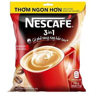 Túi 46 gói x 17g nescafe 3in1 rang xay đậm đà hài hòa