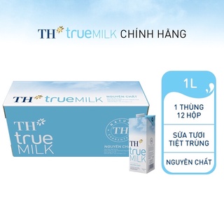 Sữa lít TH truemilk Có đường/ Ít đường / Nguyên chất (12 hộp)