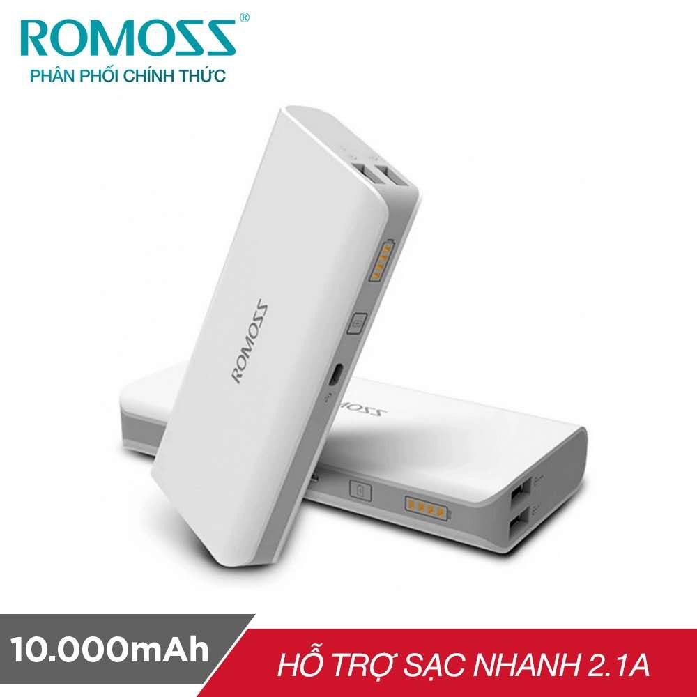 Pin Dự Phòng 10.000mah Romos Sense 4 Chính Hãng - BH 1 Năm