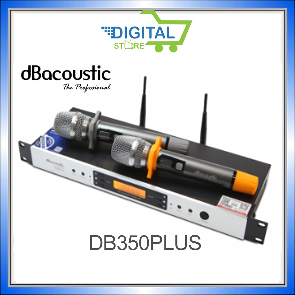 Micro không dây dBacoustic DB350 Plus dành cho dàn karaoke gia đình và phòng hát chất âm hay, không bị vỡ tiếng