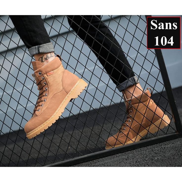 salle [Real] Giày Cao Cổ Unisex Da Lộn Da Thường Sans Shop Sans104 . " % .