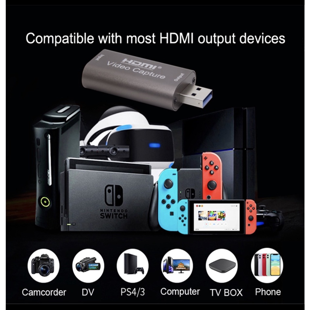 Cáp Chuyển Hdmi Sang Usb 3.0/2.0/Type C -Đầu ghi hình Video Capture dùng để livestream....