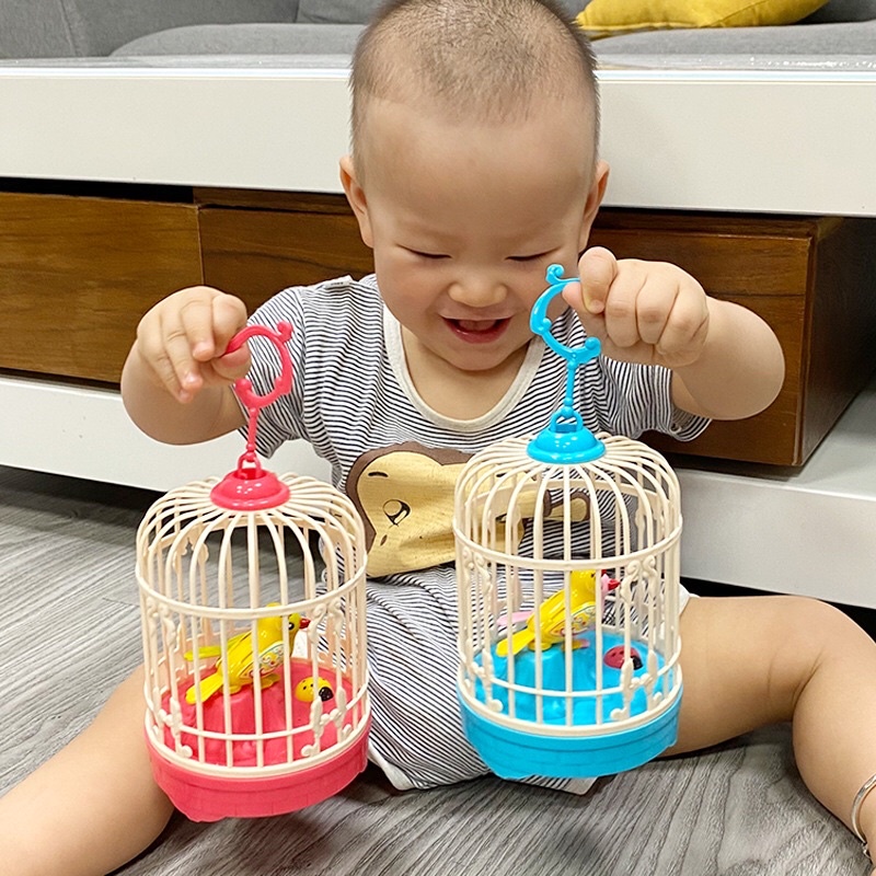 Đồ chơi lồng chim phát nhạc- đồ chơi lắp pin hàng đẹp- lồng chim cho bé