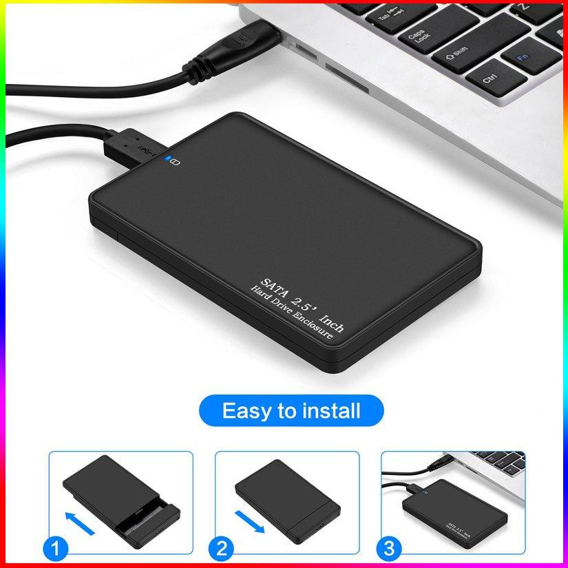 Hộp Đựng Ổ Cứng Di Động 2.5 Inch Hỗ Trợ 2tb Hdd Sata Sang Usb 3.0 Ssd Hdd | BigBuy360 - bigbuy360.vn