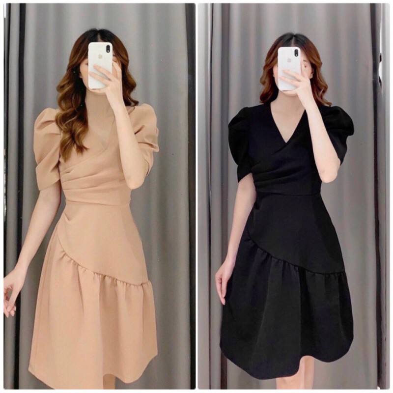 Đầm tiểu thư BlaPink thiết kế cổ tim NYNY DRESS- T193 ( ảnh thật )