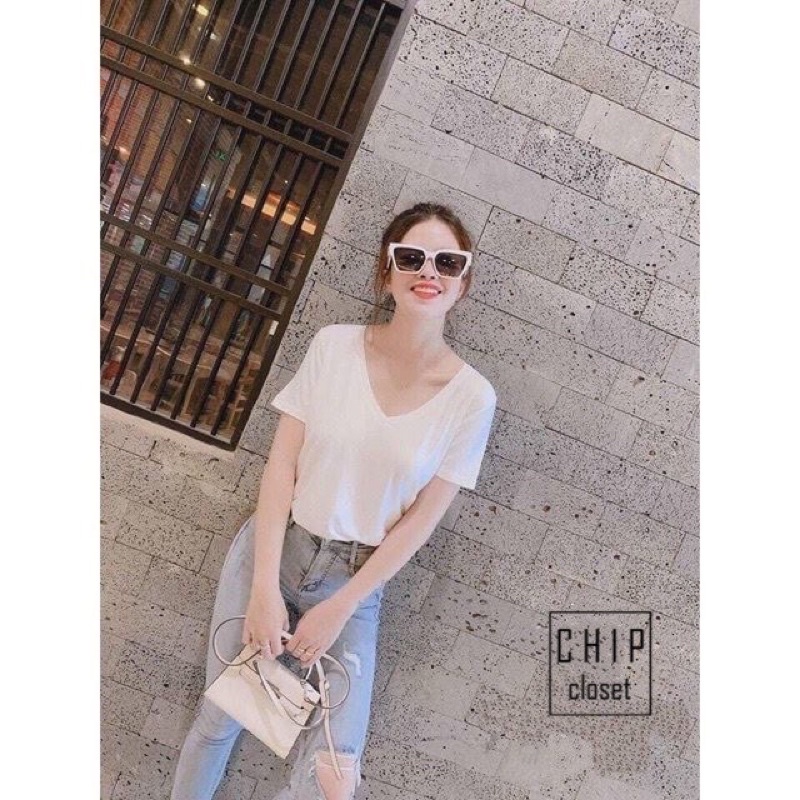 [GIÁ HUỶ DIỆT] Áo Phông - Áo Thun Giấy Cổ Tim Cổ Tròn Nhiều Màu Chất Giấy Mịn Mát- Hàng Chuẩn Cao Cấp Đủ 12 Màu Gap