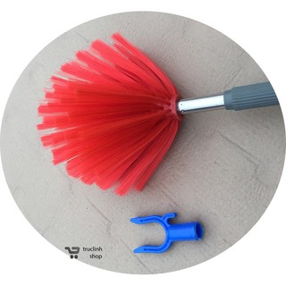 Chổi Quét Trần Đa Năng 3 In 1 - Chổi Quét Màng Nhện Kiêm Cây Treo Đa Năng INOX 2.8m