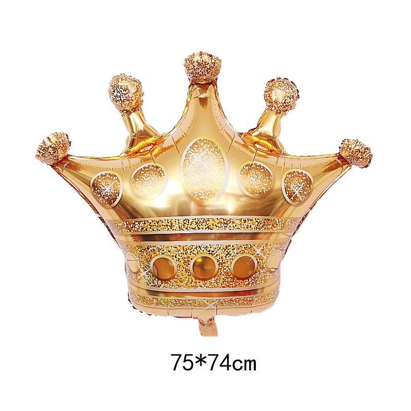 Bóng nhôm hình vương miện , Bóng Bay hình Vương miện trang trí tiệc Huydecor