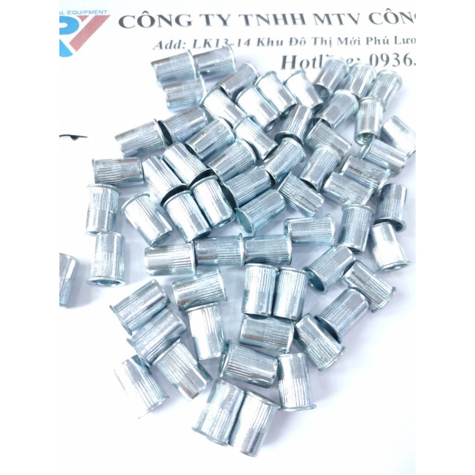 Combo 50c Ốc tán rút chân nhỏ M4 thép mạ