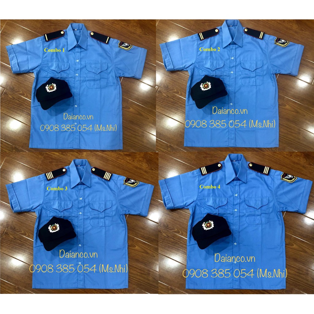 (Combo 3 món) Áo bảo vệ đính kèm cầu vai gạch đồng và nón - Hình thật