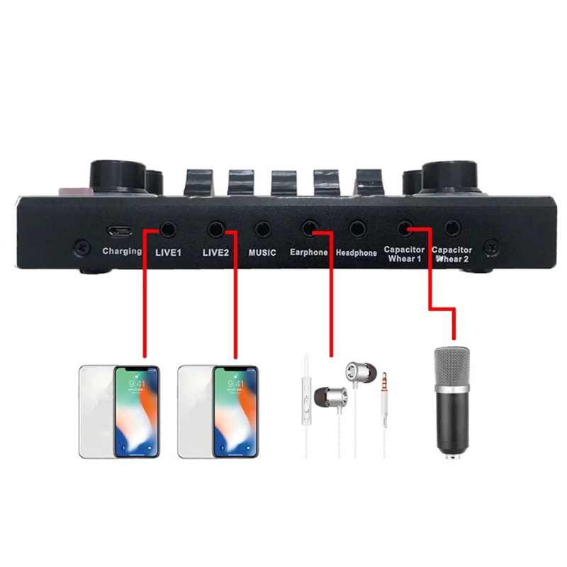 Bộ Thẻ Âm Thanh Kèm Micro zzz K Chuyên Dụng Cho Máy Tính