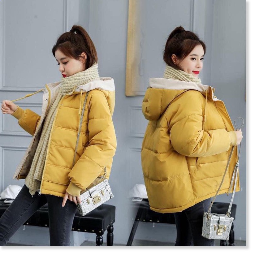 ÁO KHOÁC PHAO NỮ 3 LỚP NÓN THÊU CỰC ẤM CHO MÙA ĐÔNG KME FASHION