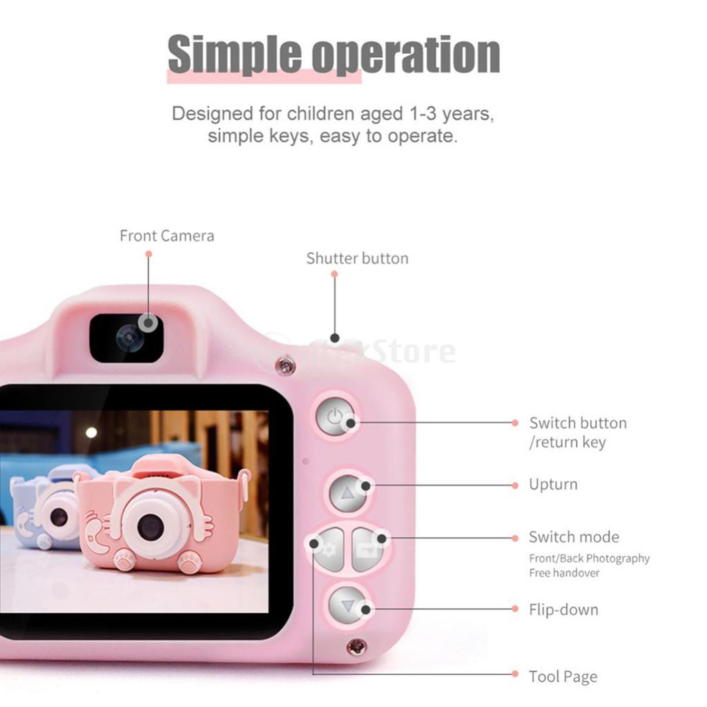 Máy Ảnh Kỹ Thuật Số Mini X5S 2.0 '' Ips 1080p Cho Bé | BigBuy360 - bigbuy360.vn