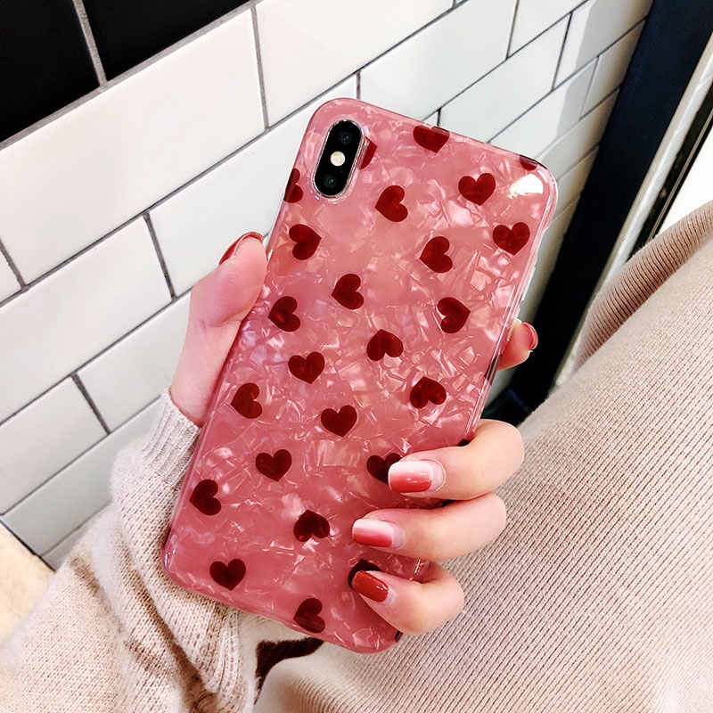 Ốp Lưng Bảo Vệ In Hình Trái Tim Cho Iphone X Iphone Xs Max Xr 8 Plus 7 Plus 6 Splus | BigBuy360 - bigbuy360.vn