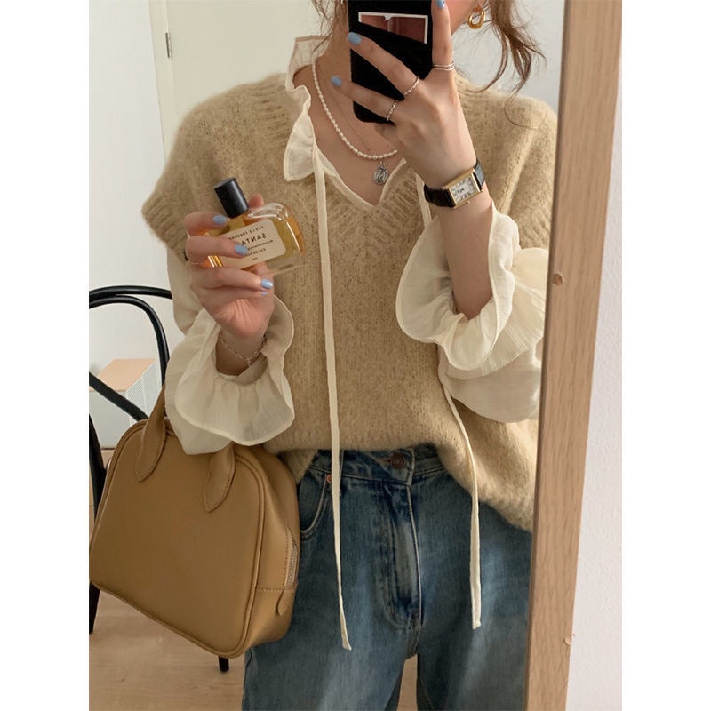 Áo Sơ Mi Chiffon Tay Dài Dáng Rộng Phong Cách Thời Trang Hàn Quốc Mới Dành Cho Nữ 2022