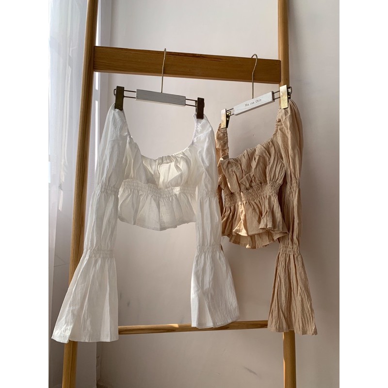 Áo babydoll tay phối chun