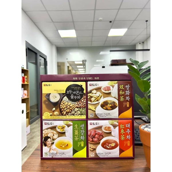 Sét trà hoa + ngũ cốc Damtuh Hàn Quốc thích hợp quà tặng