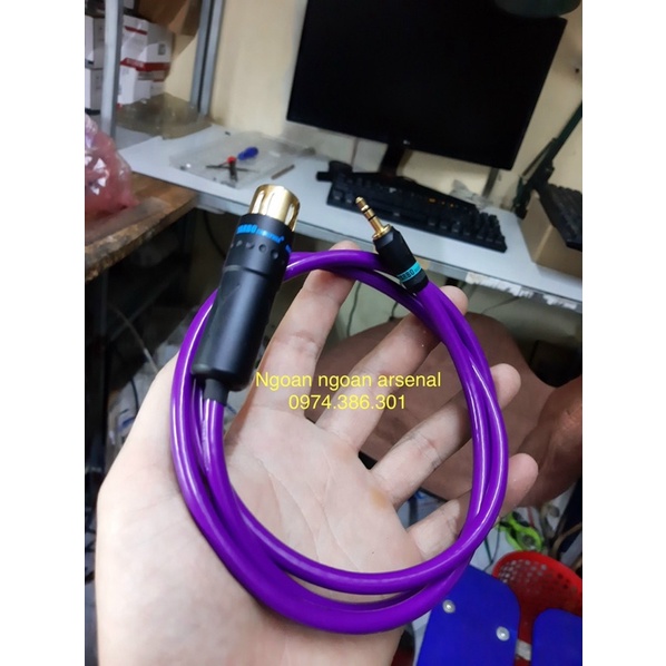 dây chuyển canon xlr đực cái ra 1 hoa sen rca av hàng hi-end cao cấp.