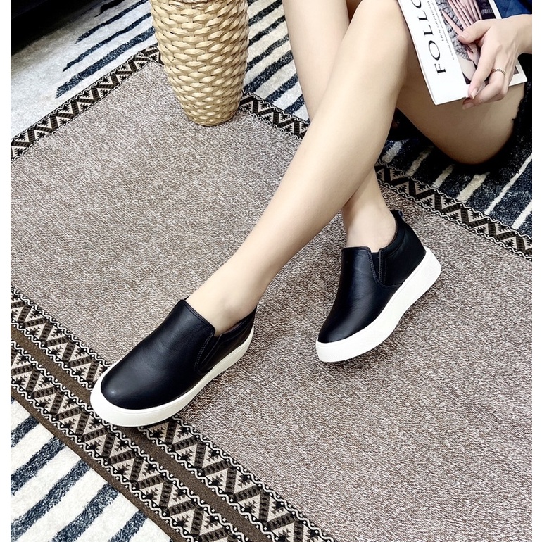 SLIP ON DA THẬT ĐỘN ĐẾ - 1020