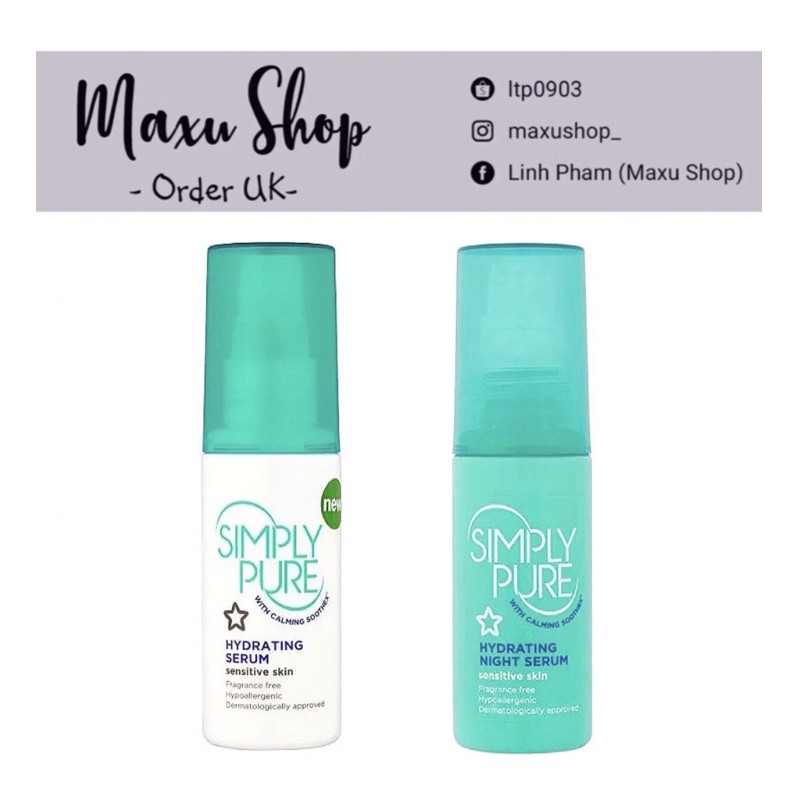 Tinh Chất Cấp Ẩm Phục Hồi Da Superdrug Simply Pure 50ml