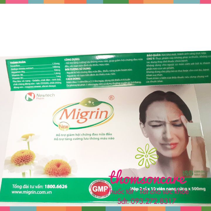 Migrin Có tem tích điểm 6h tặng 1h - hỗ trợ giảm đau nửa đầu - hoạt huyết dưỡng não | BigBuy360 - bigbuy360.vn