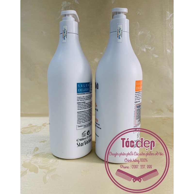 Cặp dầu gội & dầu xả STAR VATINA 800ml/chai