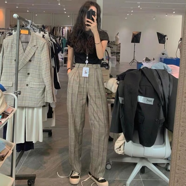 sẵn M,L Quần caro ống suông chất đẹp | BigBuy360 - bigbuy360.vn