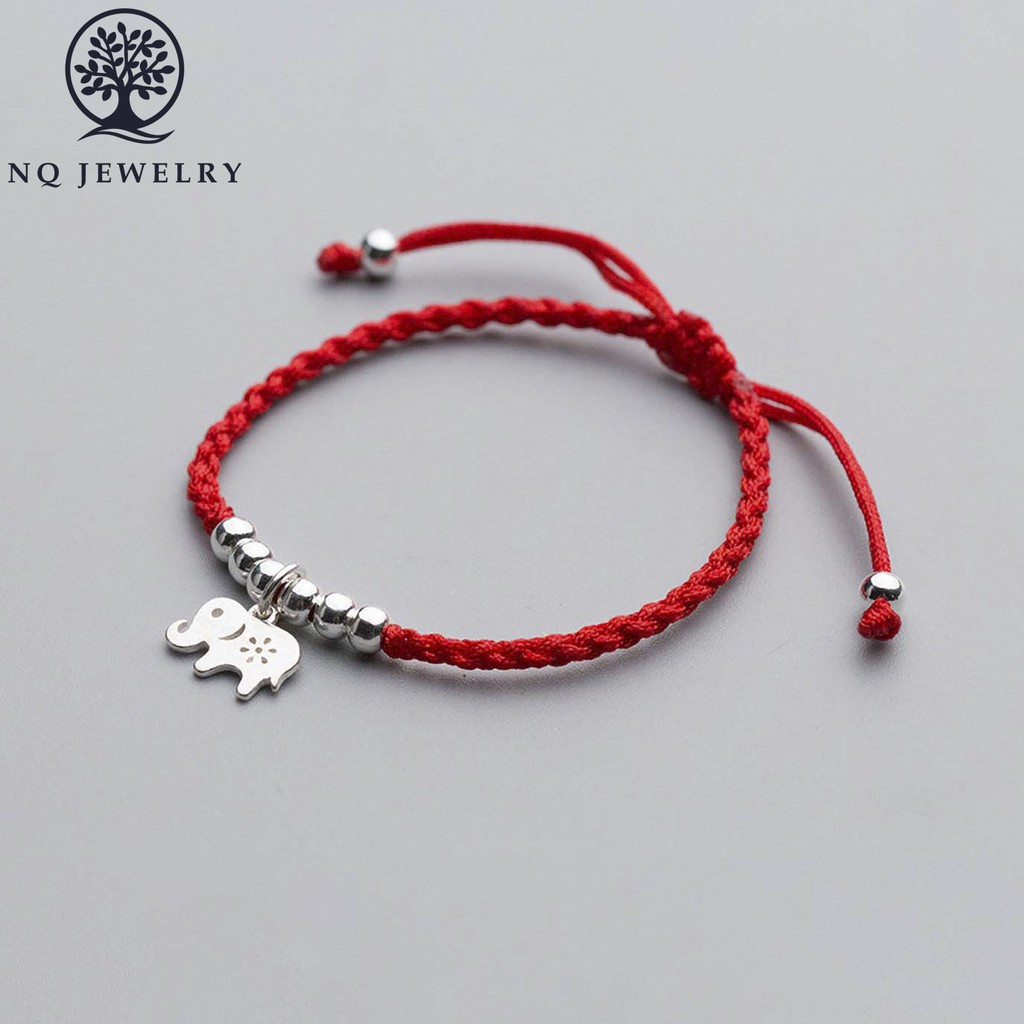 Vòng thắt dây đỏ chú voi nhỏ - NQ Jewelry