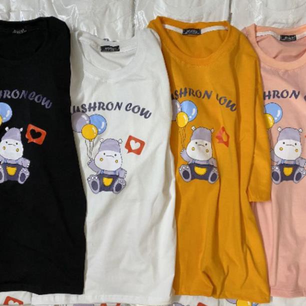 [S03][HÌNH THẬT] Áo thun nữ nam unisex căp đôi áo phông nữ tay lỡ Bò Mushron Cow hàng chuẩn shop siêu chất-BT137