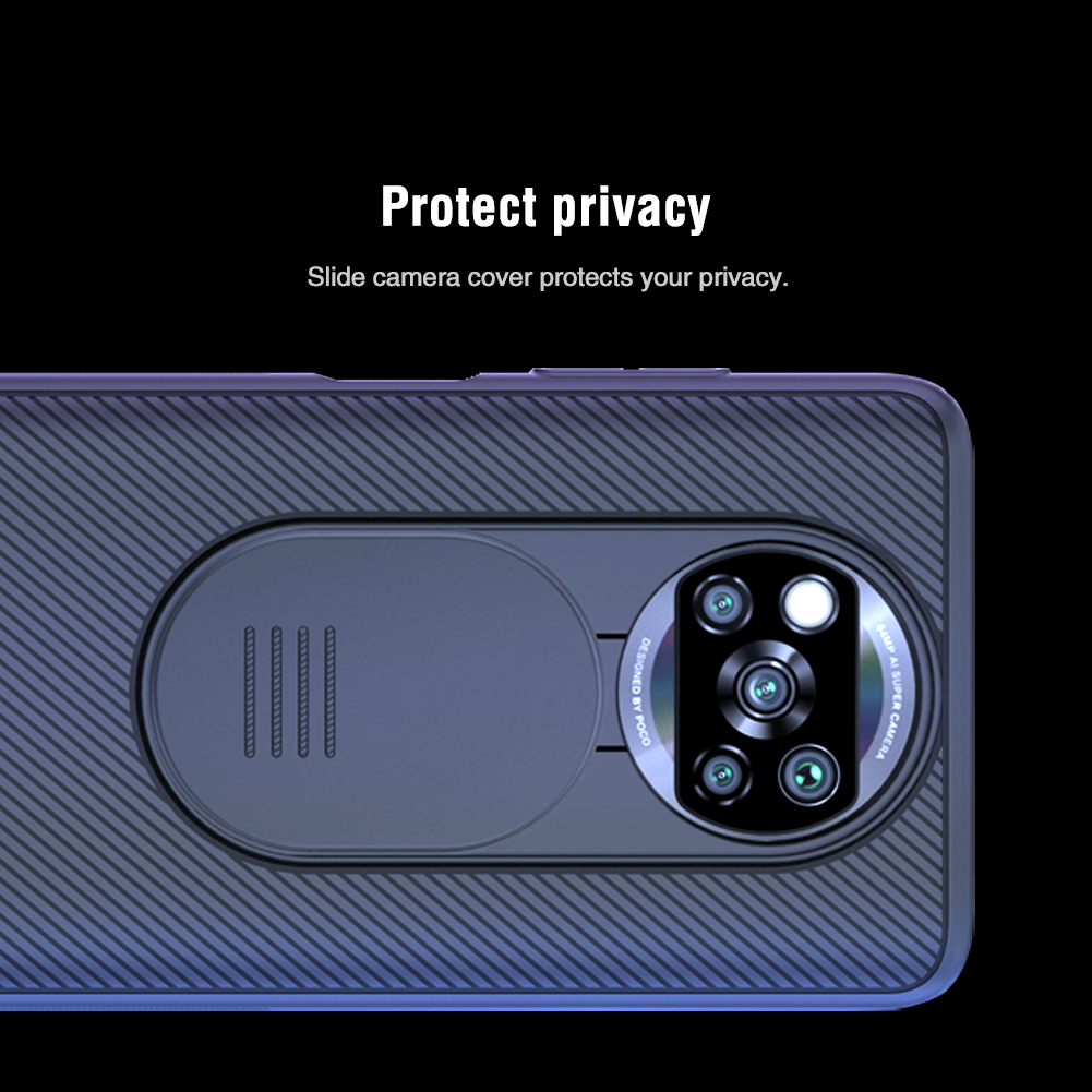 Ốp Điện Thoại NILLKIN CamShield Bằng PC Cứng Mặt Nhám Chống Vân Tay Có Nắp Trượt Bảo Vệ Camera Cho Xiaomi Poco X3 Pro / X3 NFC