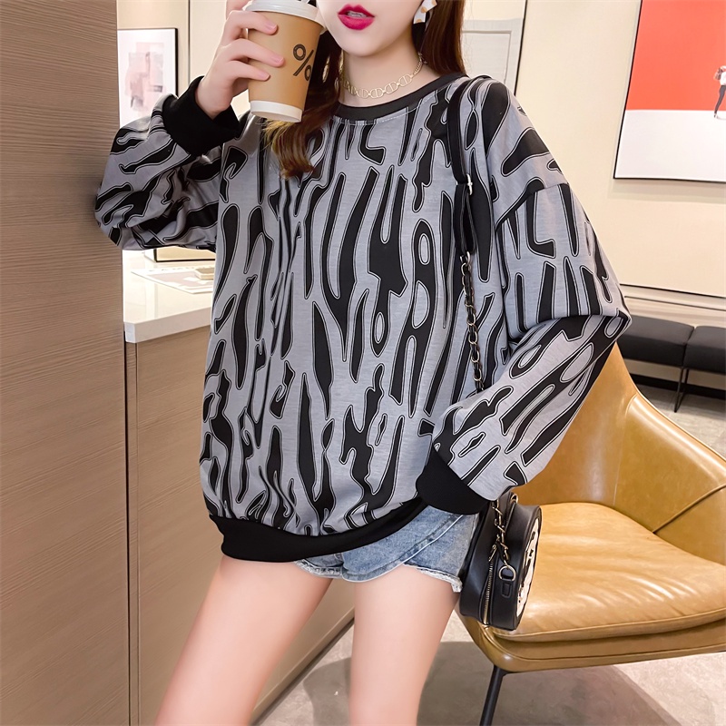 NRVP Áo Thun Nữ Dài Tay Dáng Rộng Thời Trang Hàn Quốc