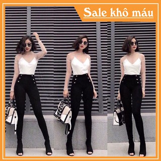 Quần Tregging Cạp Cao, 6 Cúc Sang Chảnh, Cam Kết Chất Dày Dặn, Mặc Siêu Tôn Dáng, Hàng VNXK