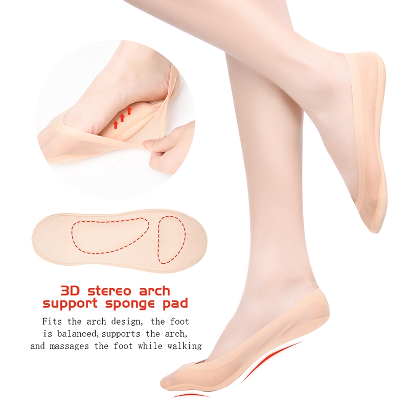 Đôi vớ ngắn vô hình có đệm massage 3D cho nữ