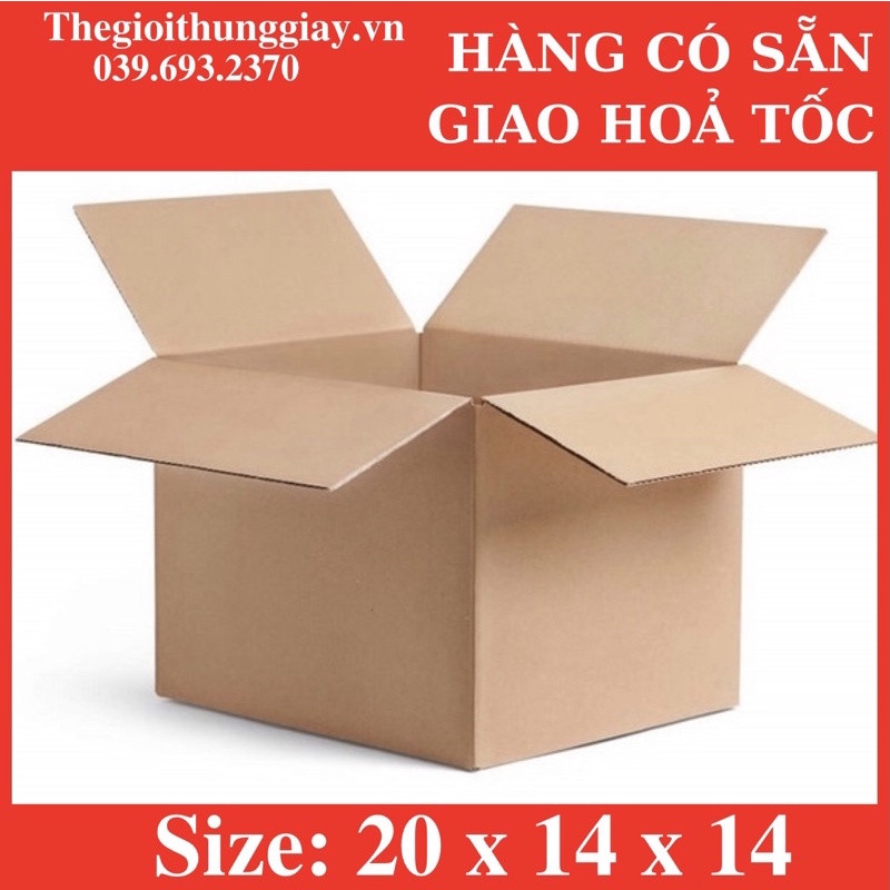 10 Hộp carton kích thước 20x15x15 đóng mỹ phẩm, ship cod đóng hàng online