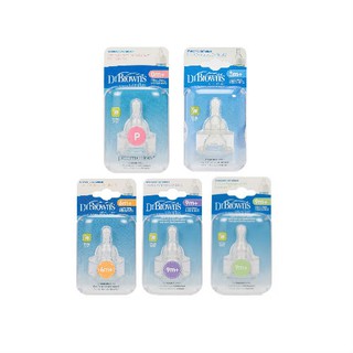 Núm ty Dr Brown's (cổ hẹp/vỉ 2 chiếc) mới
