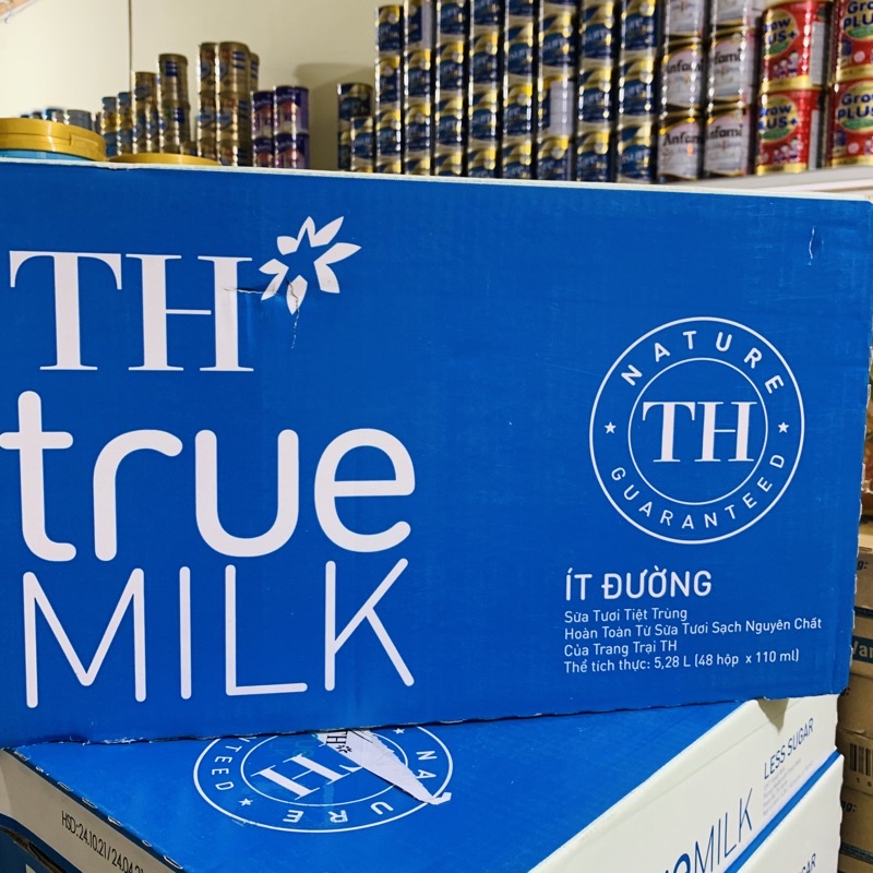 Thùng sữa TH True Milk 48x110ml đủ loại và Topkid