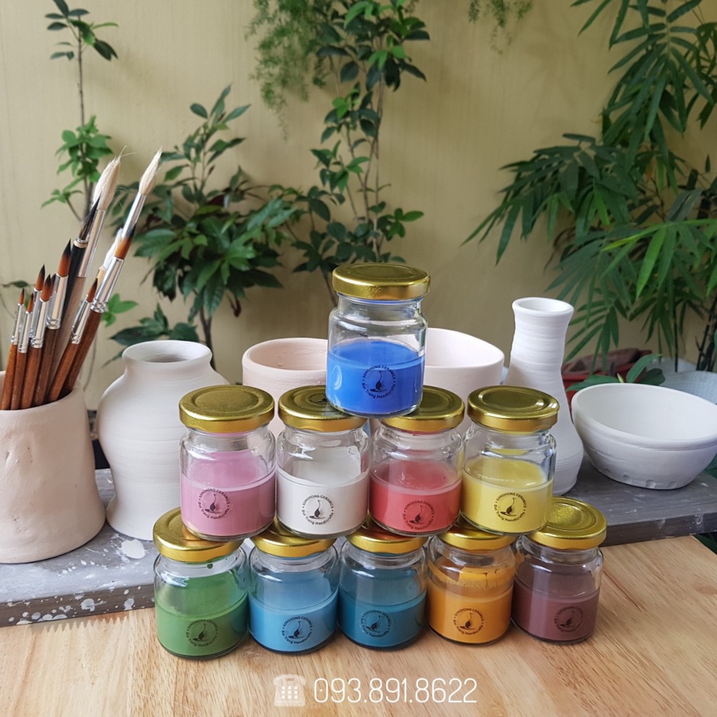 Màu Men Trang Trí Trên Gốm SHMG-VX Men Gốm Chuyên Dụng (Cần Lò Nung Gốm) Tráng Men Cho Sản Phẩm Gốm