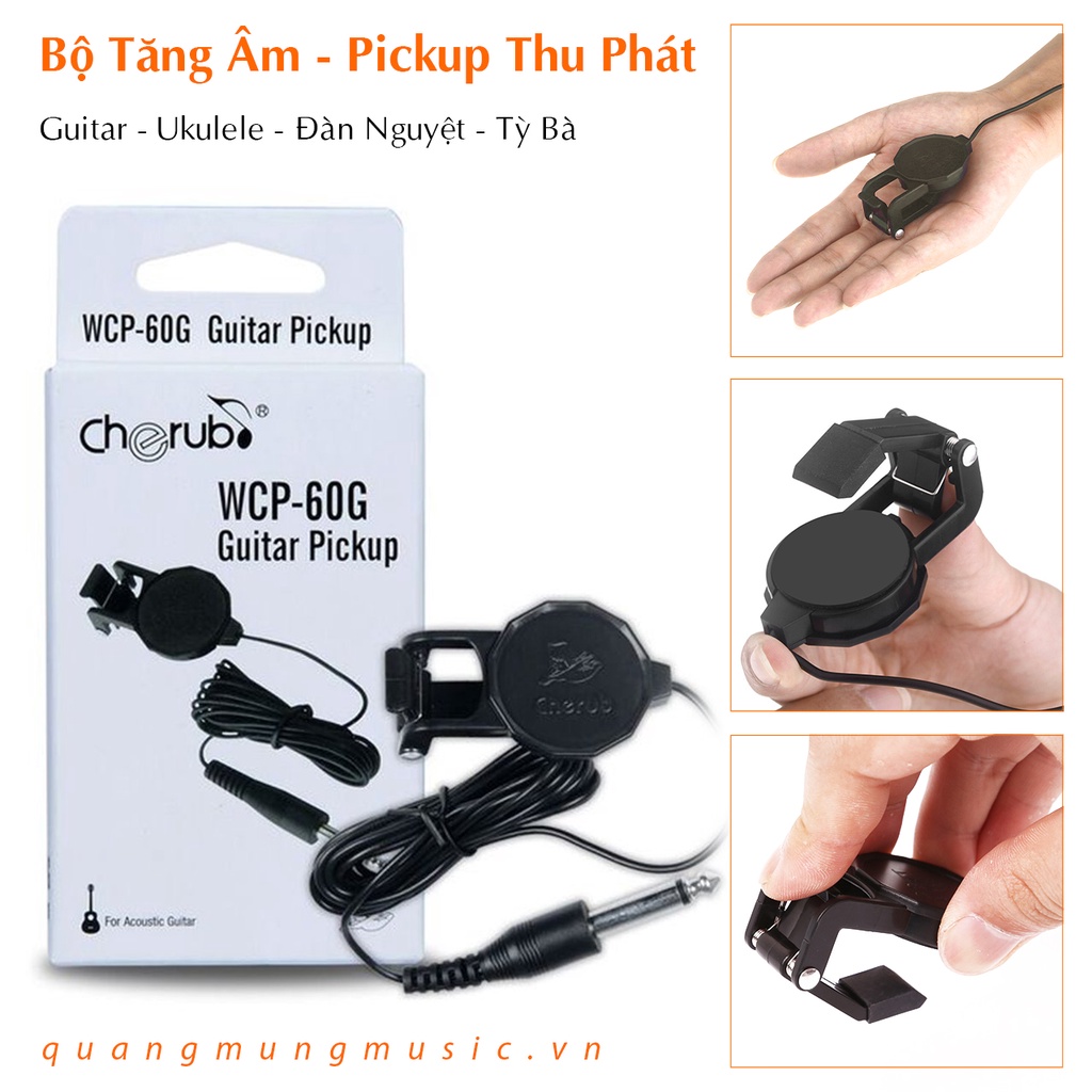 Bộ Tăng Âm – Pickup WCP-60G – Bộ Thu Phát Chuyên Dùng Cho Guitar, Ukulele, Đàn Nguyệt, Tỳ Bà