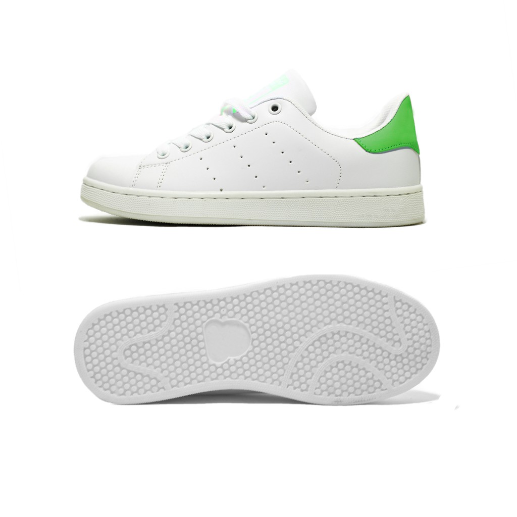 Giày Thể Thao Nam Nữ Stan Smith Gót Xanh Và Đen