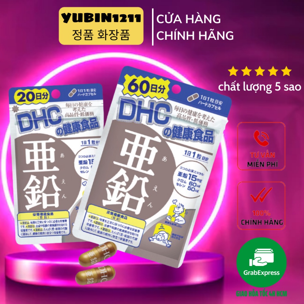 Viên Uống Bổ Sung Kẽm DHC ZinC Nhật Bản - Yubin1211
