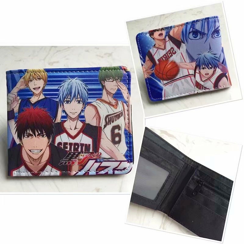 Ví Ngắn Mini Bằng Da PU In Hình Kuroko's Basketball