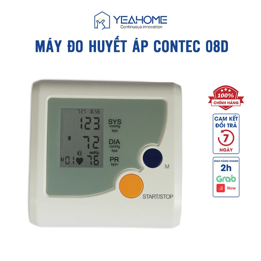 Máy đo huyết áp cổ tay NIBP CONTEC08D  - Nhỏ gọn tiện mang đi - Đo huyết áp, đo nhịp tim nhanh, chính xác