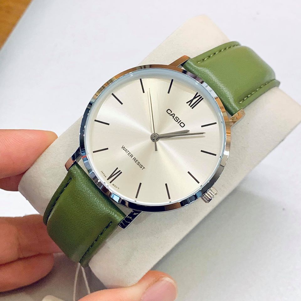 Đồng hồ nam dây da Casio Anh Khuê MTP-VT01L-3BUDF