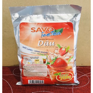 Trà hòa tan hương dâu SAVO - BỊCH 800G