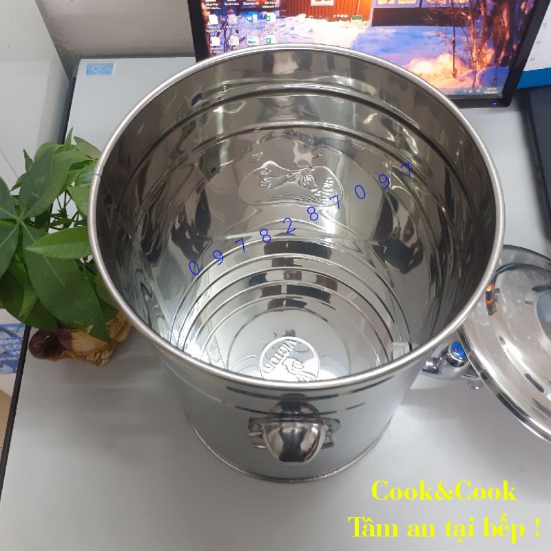 [Chính Hãng] Bình đựng nước inox 20 lít có vòi SUS304 VIETCOOK